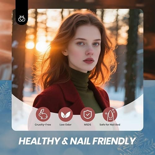 Beetles Jelly Gel Nail Polish Set - 6 Colors Mocha Brown Burgundy Red Purple Green Blue Fall Gel Polish Kit Sheer Translucent Effect Soak Off UV Midnight Syrup Nail Art Manicure Gift for Women thumbnail 6