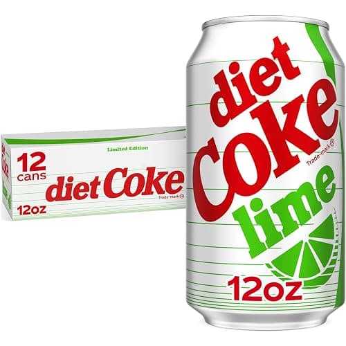 Diet Coke Lime Soda Soft Drink Fridge Pack Cans, 12 fl oz, 12 Pack - Image 1