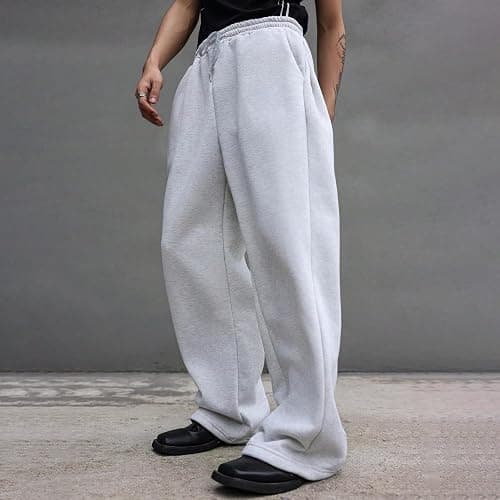 Baggy Sweatpants Men Wide Leg Sweats Pants Casual Loose Fit Open Bottom Athletic Joggers with Pockets Y2K Trousers Streetwear thumbnail 3