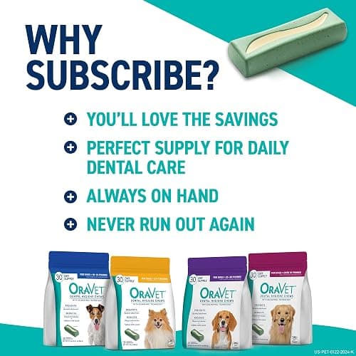 ORAVET Dental Chews for Dogs, Oral Care and Hygiene Chews (Small Dogs, 10-24 lbs.) Blue Pouch, 30 Count thumbnail 10