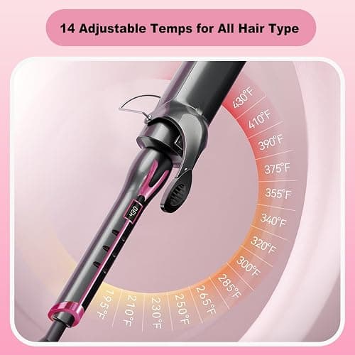 ORYNNE Curling Iron 2 Inch, 2 inch Curling Irons Ceramic Barrel with Argan Oil Infused, Large Barrel Curling Iron for Long Hair, 14 Heat Settings thumbnail 4