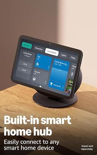 Amazon Echo Show 8 (newest gen), Vibrant HD 8.7" display with spatial audio and Alexa, Glacier White thumbnail 3