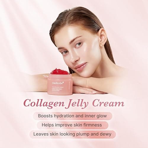 medicube Collagen Jelly Cream- Niacinamide & Freeze-Dried Hydrolyzed Collagen-Boosts skin barrier hydration & gives 24h Glow & Firmer looking skin | No artificial color, Korean skincare (3.71 fl.oz.) thumbnail 3
