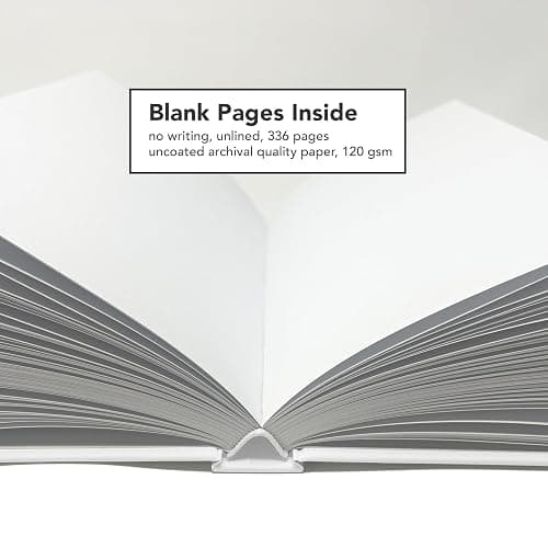 Covogoods CovoBook™ Blank Hardcover | Premium Sketchbook Journal Guest Book | Photo Prop Home Decor (White, Size 9) thumbnail 4