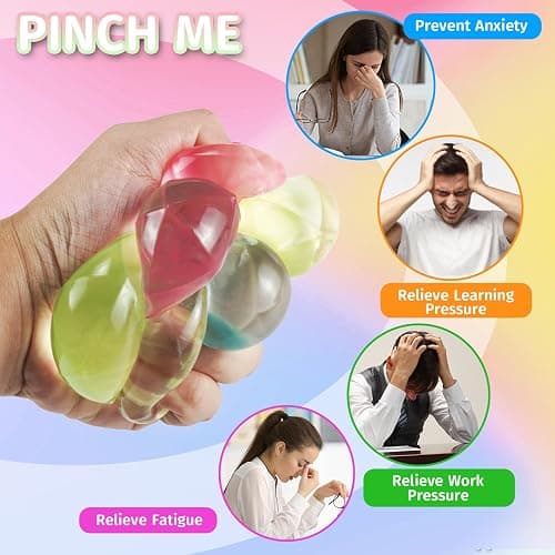 Gytera 6Pcs Valentines Diamond Shaped Squishy Fidget Toys Adults, Squeeze Toys for Stress & Anxiety Relief, Slow Rebund Stress Ballls Girl Toys Valentines Day Gifts for Kids Classroom thumbnail 4