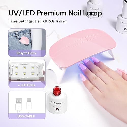 Acrylic Nail Kit for Beginners with Everything ,11 Colors Acrylic Powder Nails Kit Acrylics Set with Drill U V Light 3Pcs Gel Polish 24Pcs Glitter Powders Rhinstones Nail Art Extensions Home Gift Set thumbnail 6