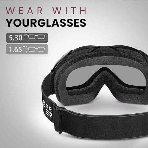 OutdoorMaster OTG Ski Goggles - Over Glasses Ski/Snowboard Goggles for Men, Women & Youth - 100% UV Protection thumbnail 2