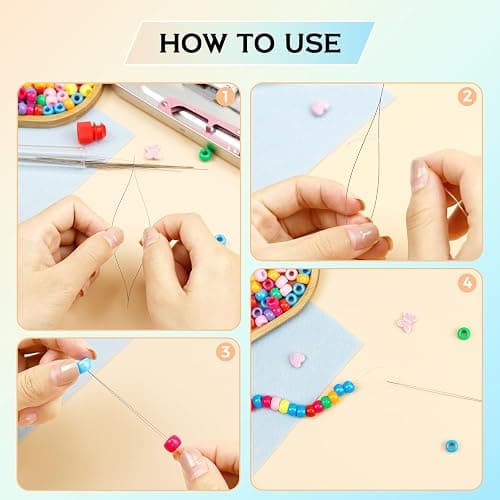 FIVEIZERO 21 Pieces Beading Needles Set, 6 Sizes Seed Beads Needles Big Eye, Collapsible Beading Needles Set for Jewelry Making thumbnail 4