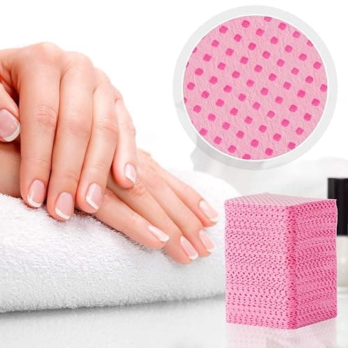 MAQIHAN 1200 Lint Free Nail Wipes - Pink Acetone Nail Polish Remover Wipes Lint Free Nail Wipes Pads Gel Nails No Lint Nail Glue Wipes Eyelash Extensions Toallitas Para Uñas Sin Pelusa Nail Supplies thumbnail 3