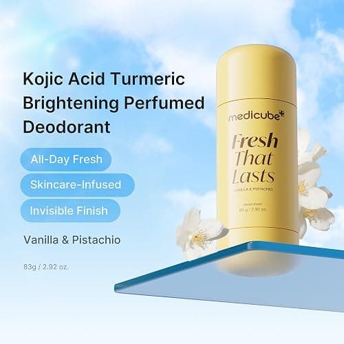 medicube Kojic Acid & Turmeric Aluminum-Free Deodorant | Vanilla & Pistachio Perfumed Stick, All-Day Odor Protection for Women & Men | Underarm Brightening Care | Korean Skincare, 2.92 oz. thumbnail 2