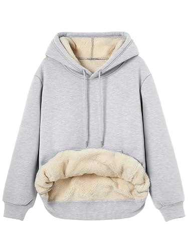 Trendy Queen Women's Winter Fleece Sherpa Lined Hoodie Casual Warm Pullover Hooded Sweatshirt - Image 1