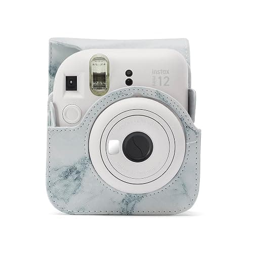 instax mini 12 instant camera bundle,pack contains; Camera, Ready-to-take camera case, mini photo albu in white marble finish, 1 x 10 shot mini white border instant film, photo stickers thumbnail 4