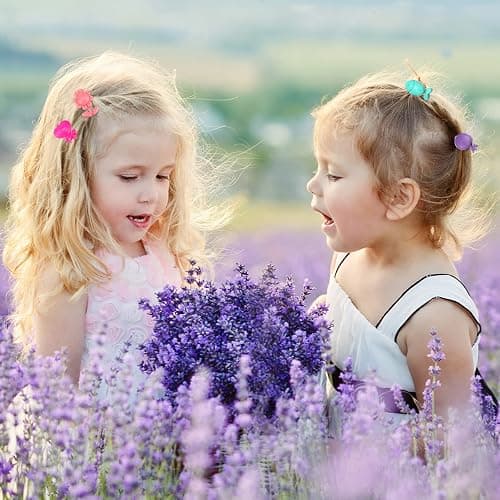 WILLBOND 50 Pcs Girls Hair Barrettes 1'' Mini Self Hinge Plastic Clips for Toddler Baby Kids Flower Bow Hair Colorful 80s 90s Cute Design Hairpins in Candy Heart Star Shape Accessory(Novel Style) thumbnail 5