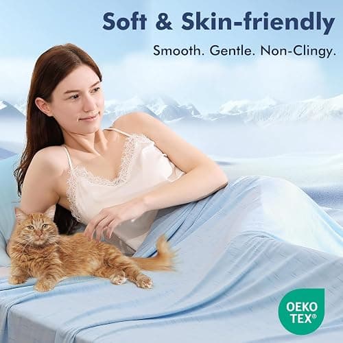 Elegear Cooling Blanket for Hot Sleepers, Double-Sided Arc-Chill® 3.0 Cooling Tech, Q-Max >0.5 Cool to Touch Cooling Blankets, Soft Breathable Summer Blanket for Night Sweats & Hot Flashes, King thumbnail 7