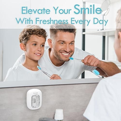 RILIZER UV Toothbrush Sanitizer Cover, Rechargeable Travel Cap with Magnetic Wall Mount, Portable Cleaner for Any Size Toothbrush - White thumbnail 6