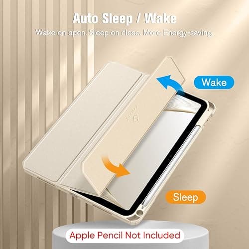 Fintie Hybrid Slim Case for iPad (A16) 11th Generation 11 Inch (2025), iPad 10th Generation 10.9 Inch (2022) - Shockproof Cover with Clear Transparent Back Shell & Pencil Holder, Starlight thumbnail 3