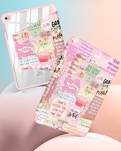Uppuppy for iPad mini 4 Case for iPad mini 5th Generation Case - 360 Rotating Stand Folio Smart Cover with Pencil Holder for Women Girls, Christian Words for Apple Tablet Mini 7.9 inch 2019/2015 thumbnail 4