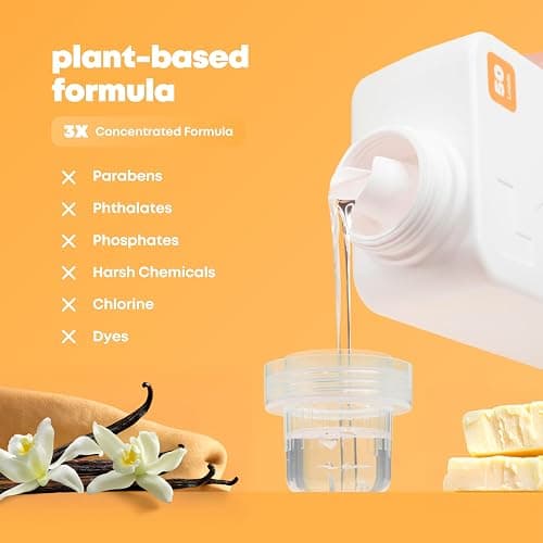 Loaded Laundry Detergent, Luxury Cologne & Perfume Scented | 50 Loads | Vanilla & Cashmere | Skin-Friendly & Plant-Based | Made in USA | 32 oz thumbnail 3