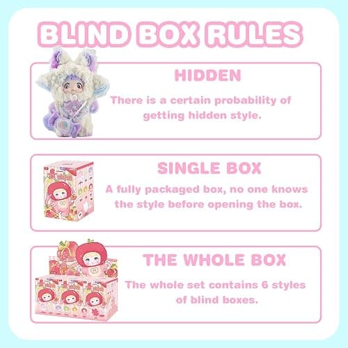 Mckkymi Plush Blind Box, Kawaii Nommi Cute Fruit Series Stuffed Blind Box Doll 1PC, Kawaii Mystery Plush Toys Collectible for Birthday Gift (1 of 7 Possible Styles) thumbnail 4
