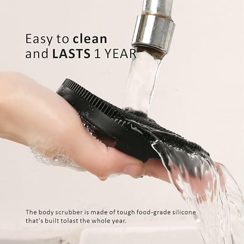 Silicone Body Scrubber, Gentle Exfoliating Body Scrubber for the Shower, Silicone Loofah with Easy-Lathering Bristles, Durable and More Hygienic Than Traditional thumbnail 7