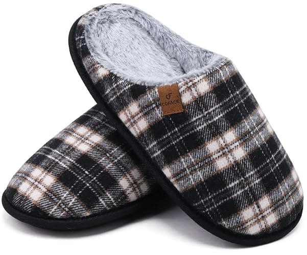 COFACE Unisex Mens Womens Cozy Memory Foam Scuff Slippers Casual Slip On Warm House Shoes Indoor/Outdoor Sandal Slippers With Arch Support Rubber Sole Size 4-15 thumbnail 8