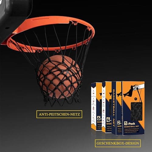 Premium Quality Professional Heavy Duty Basketball Net Replacement - All Weather Anti Whip,Fits Standard Indoor or Outdoor 12 Loops Rims12 Loops thumbnail 7