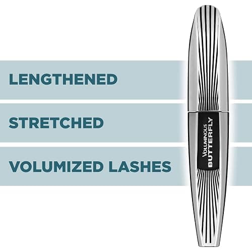 L'Oreal Paris Voluminous Butterfly Mascara, Washable, Black, 0.22 Fl. Oz., 1 Count thumbnail 4