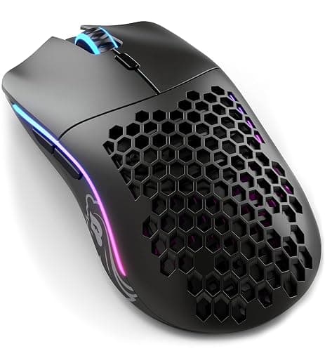 Glorious Gaming Model O Wireless Gaming Mouse - Superlight, 69g Honeycomb Design, RGB, Ambidextrous, Lag Free 2.4GHz Wireless, Up to 71 Hours Battery - Matte Black (RENEWED) - Image 1