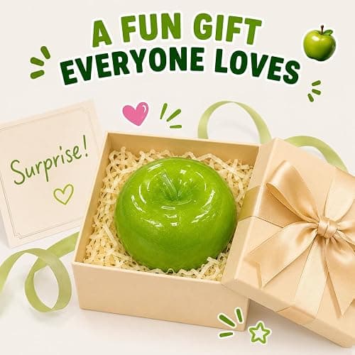 Slush Apple Squishy, Clear Fruit Squishy, Soft Slow Rising Ball Relief Fidget Toy (Red) thumbnail 6