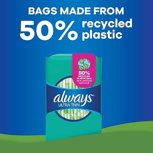 Always Ultra Thin Feminine Pads without Wings for Women, Size 2, Long Super Absorbency, Unscented, 40 Count x 3 Pack (120 Count total) (Packaging May Vary) thumbnail 8