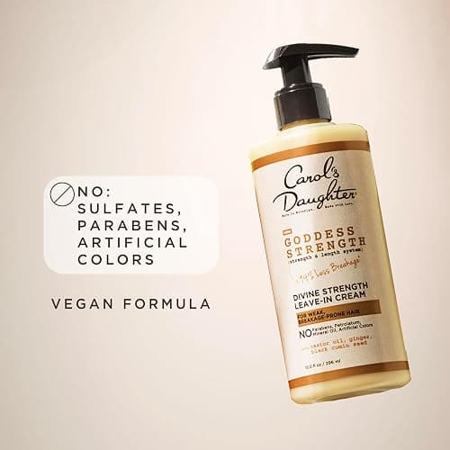 Carol's Daughter Goddess Strength Leave In Conditioner Cream, 10 Fl Oz - Strengthening and Moisturizing for Wavy, Curly Hair thumbnail 8