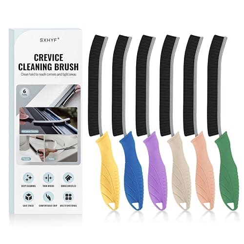 SXhyf Crevice Cleaning Brush - Grout Scrub Brush, House Cleaning Supplies, Gap Cleaning Tools, Home Essentials, Gifts for Women Men, Hard Bristle Crevice Cleaner Brush for Household Use, Bathroom - Image 1