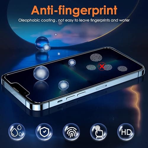 (3 pack) privacy screen protectors for iPhone 16e / 14/13 / 13 Pro thumbnail 6