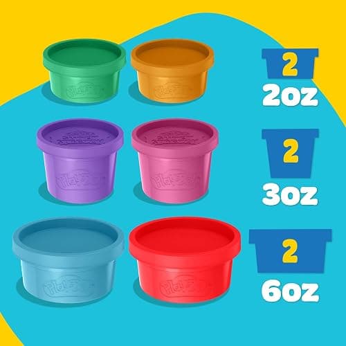 Play-Doh 6 Variety Compounds - Super Stretch, Play Foam, Butter, Cloud, Compound Packs thumbnail 6