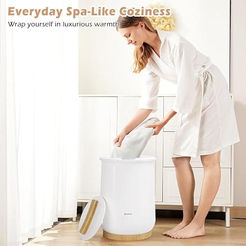 Keenray Upgraded Towel Warmer Bucket, Large Towel Warmer with 3 Heating Modes, Heat Time 30/45/60/90 Min Adjustable and Up to 24 Hour Delay Timer, Towel Heater for Oversize Bathrobes Blankets, CL1Plus thumbnail 2