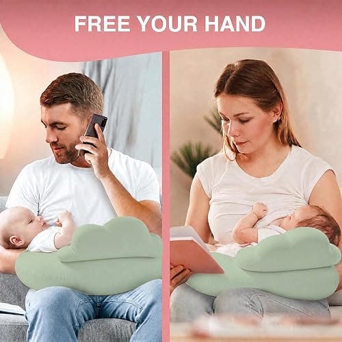 PILLANI Nursing Pillow, Breastfeeding Pillows for Enhanced Safety & Comfort for Mom & Baby, Removable Cotton Cover, Adjustable Waist Strap, Breastfeeding Essentials, Baby Registry Search thumbnail 10
