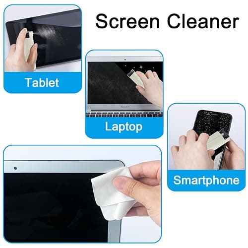 walrfid Car Screen Cleaner Spray, Electronic Touchscreen Mist Cleaning Brush Kit for TV, Laptop, iPad, iPhone, Cellphone, MacBook Pro, Tablet, PC, Computer, Monitor, LCD Screens, Eyeglasses - Cream thumbnail 4