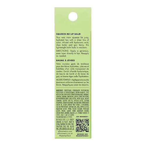 e.l.f. Squeeze Me Lip Balm, Moisturizing Lip Balm For A Sheer Tint Of Color, Infused With Hyaluronic Acid, Vegan & Cruelty-free, Honeydew thumbnail 6