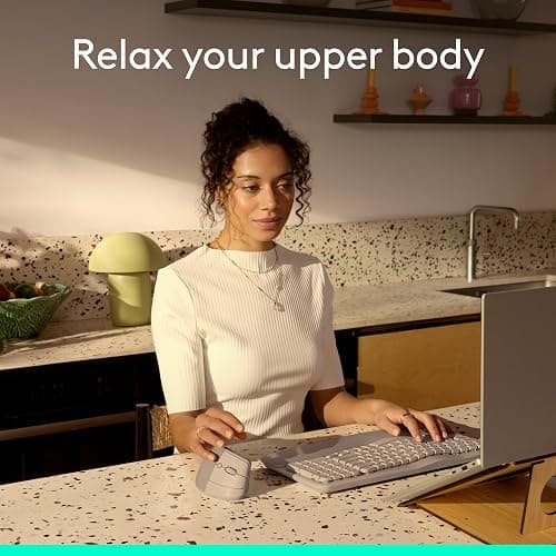 Logitech Lift Vertical Ergonomic Wireless Mouse - Sand | Connect via Bluetooth or included Logi Bolt USB-A receiver, quiet clicks, 4 of 6 buttons customizable, Windows Mac compatible thumbnail 4