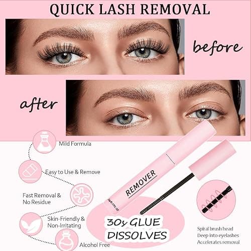 Lash Bond and Seal Kit 4 Pcs DIY Lash Extension with Waterproof Lashe Cluster Glue 72h Hold and Seal Lash Remover Tweezers Portable Eyelash Brush with Cap for Eyelash Extensions Beginners thumbnail 3