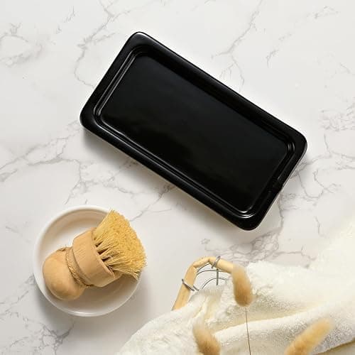 Janxin Glass Kitchen Soap Dispenser Set with Ceramic Tray,16.9 floz Hand and Dish Soap Dispenser for Kitchen and Bathroom Decor (Amber Bottles + Black Pumps) thumbnail 4