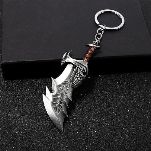 GOW Blades of Chaos Keychain Set - Leviathan Axe & Thor Mjolnir Hammer Chain - Cosplay Gifts for Men Women and Game Fans (THE BLADES OF CHAOS Set) thumbnail 6