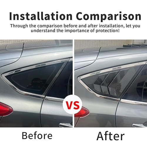 for Ford Focus ST RS MK3 SE Hatchback 2012-2018 Sporty Car Auto Exterior Rear Side Window Louvers Air Vent Scoop Shades Cover Glass Trim Blinds (Carbon Fiber Color) thumbnail 3