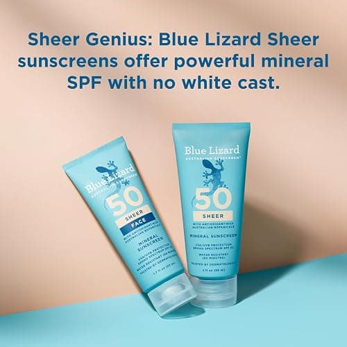 Blue Lizard Sheer Mineral SPF 50 Sunscreen Lotion, Zinc Oxide, 100% Mineral Formula, Nourishes with Australian Desert Lime and Peach, Paraben-Free, Fragrance-Free, 3 fl oz thumbnail 7