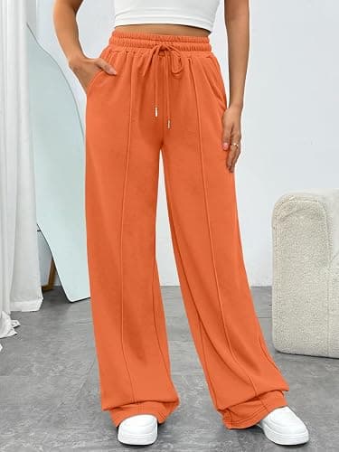 Trendy Queen Womens Wide Leg Sweatpants Baggy Loose Fall Barrel Casual Lounge Athletic Pants Comfy Teen Girl Cute Joggers thumbnail 2