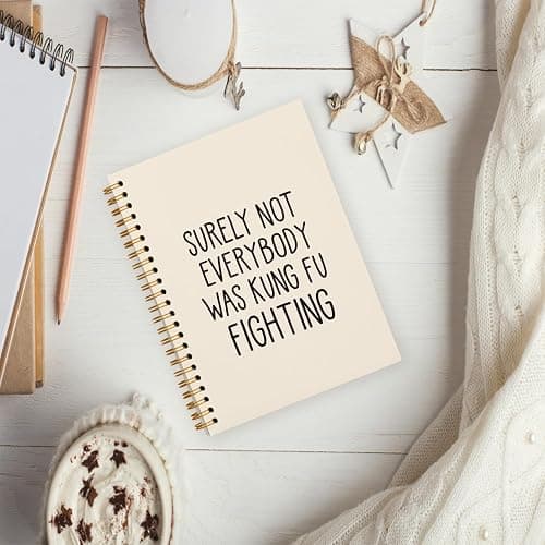hold fizz Funny Office Gifts Notebook Journal, Gag Fun Gifts for Coworker Employee Colleague Boss Adults, Kung Fu Fighting, Sarcastic Gift for Women Men, Spiral Notebook 5.5 x 8.3 thumbnail 2