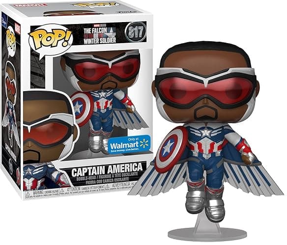 Funko Pop Marvel The Falcon and The Winter Soldier 3.75 Inch Action Figure Exclusive - Captain America Sam Wilson #817 - Image 1