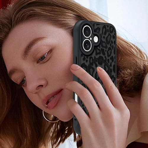 KANGHAR Case for iPhone 16 Plus Phone Case [Compatible with Magsafe] Leopard Printed Pattern Cute Cheetah Protective Magnetic Case for Girls Women Men 6.7" thumbnail 6