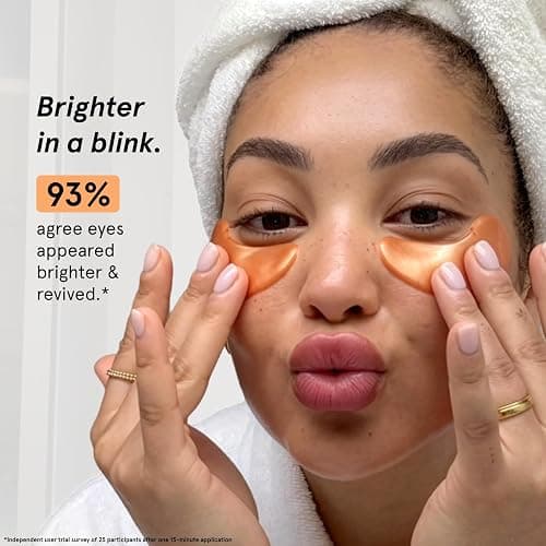 grace & stella New Brightening Eye Patches for Dark Circles (24 Pairs) - Vitamin C Under Eye Patches for Puffiness - Perfect Gifts for Women & Morning Skin Care Routine, Vegan Under Eye Mask thumbnail 2