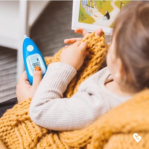 Kinsa Smart Ear Thermometer for Fever - Medical Infrared Termometro - FDA Cleared for Body Temperature Readings for All Ages - Connects to a Smartphone App to Track Symptoms and Get Illness Guidance thumbnail 8